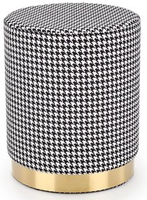 Taburetka Aruna čierna-biela/zlatý