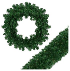 SPRINGOS Vianočná reťaz Girlanda z vetvičiek 3m zelená