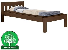 Posteľ Pino 120x200 borovica morená hnedá