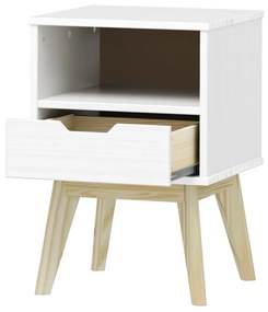 IDEA nábytok Nočný stolík 1 zásuvka BONITO biely lak