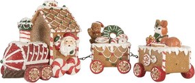 Vianočný perníkový vláčik so Santom Gingerbread Train - 33*10*15 cm