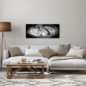 Obraz modernej sivej abstrakcie (120x50 cm)