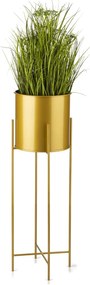 KOVOVÝ KVETINÁČ SO STOJANOM GOLDEN 75X21 CM ZLATÁ
