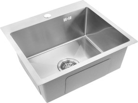 Rea Liam, oceľový kuchynský drez 530x450x200mm + sifón, brúsená oceľ, ZLE-06006