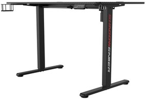 Výškovo nastaviteľný elektrický herný stôl SHADOW GAMER 1.0 120 cm čierny