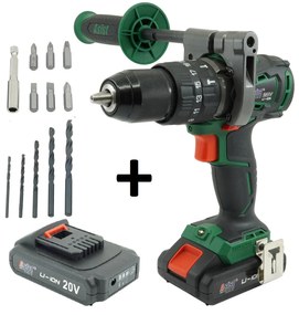 ASIST Aku vŕtačka 20V Li-Ion, bezuhlíkový motor, 2-rýchlostná