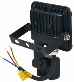 BERGE LED reflektor IVO so snímačom PIR - 10W - IP65 - 850Lm - teplá biela - 3000K