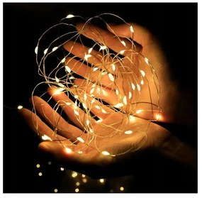 Vianočná svetelná reťaz 50 LED, teplá biela