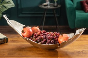 Miska Silver Leaf 60cm strieborná