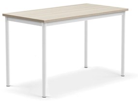 Stôl BORÅS PLUS, 1200x600x720 mm, laminát - jaseň, biela
