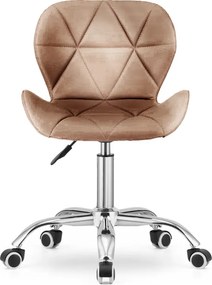 AKCIA Svetlo hnedé kancelárske kreslo AVOLA VELVET II. akosť