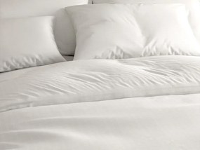 Súprava krepových obliečok DENYX BLEND svetlo krémové, hotelové vrecko + plachta Jersey 90 x 200 cm sivobéžové, jednolôžko
