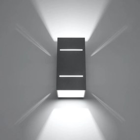 Nástenné svietidlo Blocco, 1x sivé kovové tienidlo