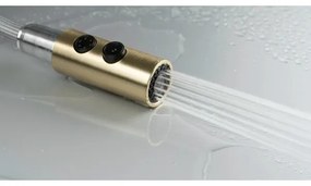 Deante BQO_R72M - Drezová batéria s vyťahovacou sprškou OLFATO kefovaná zlatá