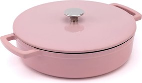 Elmich Smaltovaný liatinový nízky hrniec Ember 28 cm ružový