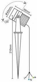 LED Vonkajšie svietidlo LED/3W/230V 4000K IP67 čierna