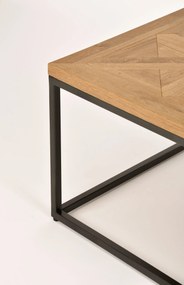 Konferenčný stolík Indus 114 cm z masívu dub prírodný/grafit