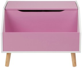 Úložná skrinka na hračky ružová CASPER Beliani
