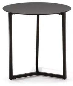 Čierny odkladací stolík La Forma Marae, ⌀ 50 cm