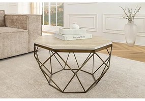 Konferenčný stôl Diamond 45204 Ø70cm Travertine  - Komfort-nábytok