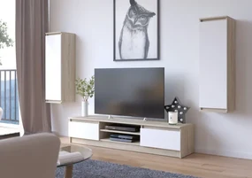 Stolík pod TV RTV K 160 CLP sonoma / biely