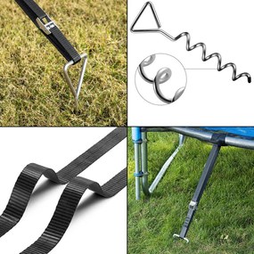 Sada kotiev do zeme, 4ks, 42,5x8,5cm, strieborná Monzana