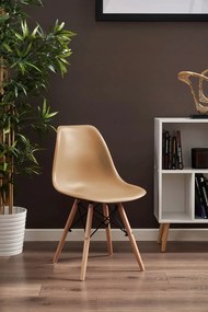 Dekorstudio Dizajnová jedálenská stolička v škandinávskom štýle - béžová