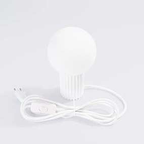 Sollux SL.1711 - Stolná lampa HALO 1xG9/8W/230V pr. 12 cm biela