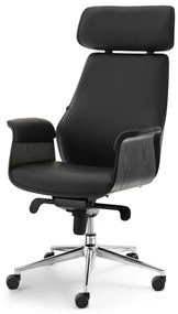 Kreslo Lionel (čierna + chrómová). Akcia -35%. Vlastná spoľahlivá doprava až k Vám domov. 1110517