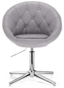 LuxuryForm DESIGN Kreslo VERA na striebornom kríži - šedé