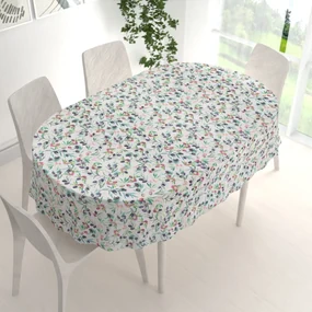 Biante Dekoračný oválny obrus Leona LN-145 Olivy na režnom 130x160 cm