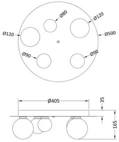 Trio - LED RGB Stmievateľné stropné svietidlo DICAPO 5xLED/3W/230V 3000-5000K + DO