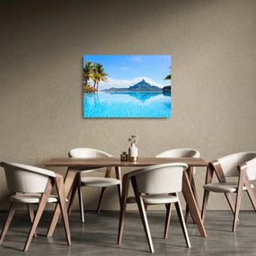 Sklenený obraz - Bora-Bora, Francúzska Polynézia (70x50 cm)