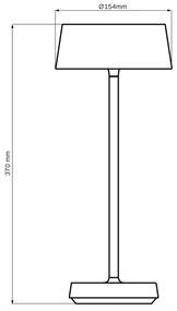 LED Stmievateľná stolná lampa CASABLANCA LED/3,4W/5V USB 3600 mAh IP44 biela