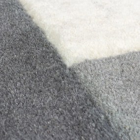 Sivý vlnený behúň 60x230 cm Collage – Flair Rugs