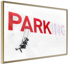 Artgeist Plagát - Park-ing [Poster] Veľkosť: 45x30, Verzia: Zlatý rám