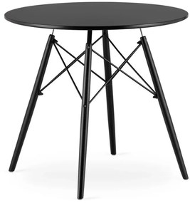 Jedálenský stôl 80 cm čierny