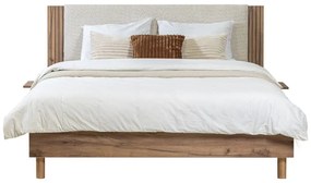 Béžová dvojlôžková posteľ s roštom 160x200 cm Lior – Bobochic Paris