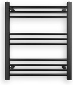 Erga Puerto, vykurovacie teleso 700x600 mm, 357W, čierna matná, ERG-LAV-GRZE-BK-6070