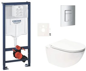 Závesný wc set do ľahkých stien / predstenová montáž SAT Infinitio SIKOGRSIN11SCP00