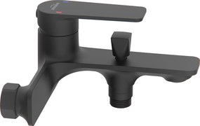 Invena Rikia, nástenná vaňová batéria, čierna matná, INV-BW-24-104-A
