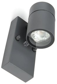 Vonkajšie nástenné svietidlo antracit IP44 so snímačom svetlo-tma - Solo