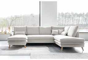 Béžová rozkladacia rohová pohovka (pravý roh/do tvaru "U") Charming Charlie – Miuform