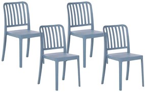 Sada 4 záhradných stoličiek modrá SERSALE Beliani