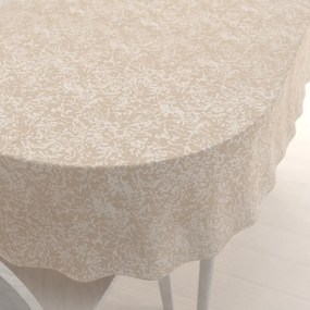 Biante Teflónový oválny obrus TF-097 Venezia púdrovo béžový 60x100 cm