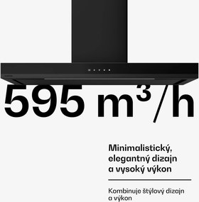 Klarstein Velaire digestor, Elegantný, minimalistický, výkonný, Energetická trieda A++, 595 m³/h, 90 cm