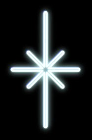 DECOLED LED svetelná súprava pre vianočné stromčeky vysoké 6-8 m, ľadovo biela s dekormi DZ113S3