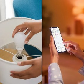SADA 2x stmievateľné RGB LED žiarovky Philips SMART A60 E27/8,5W/230V 2200-6500K + diaľkové ovládanie