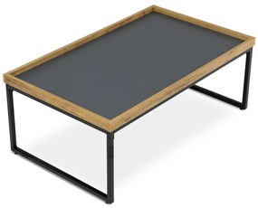 Konferenčný stôl s dekoratívnou hranou, 100 x 60 x 39 cm