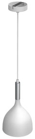 Luster na lanku NOAK 1xE27/15W/230V biela/chróm
